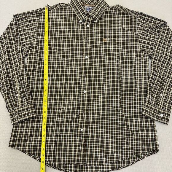 Cinch Casual Brown and White Button Down Shirt - Picture 5 of 5